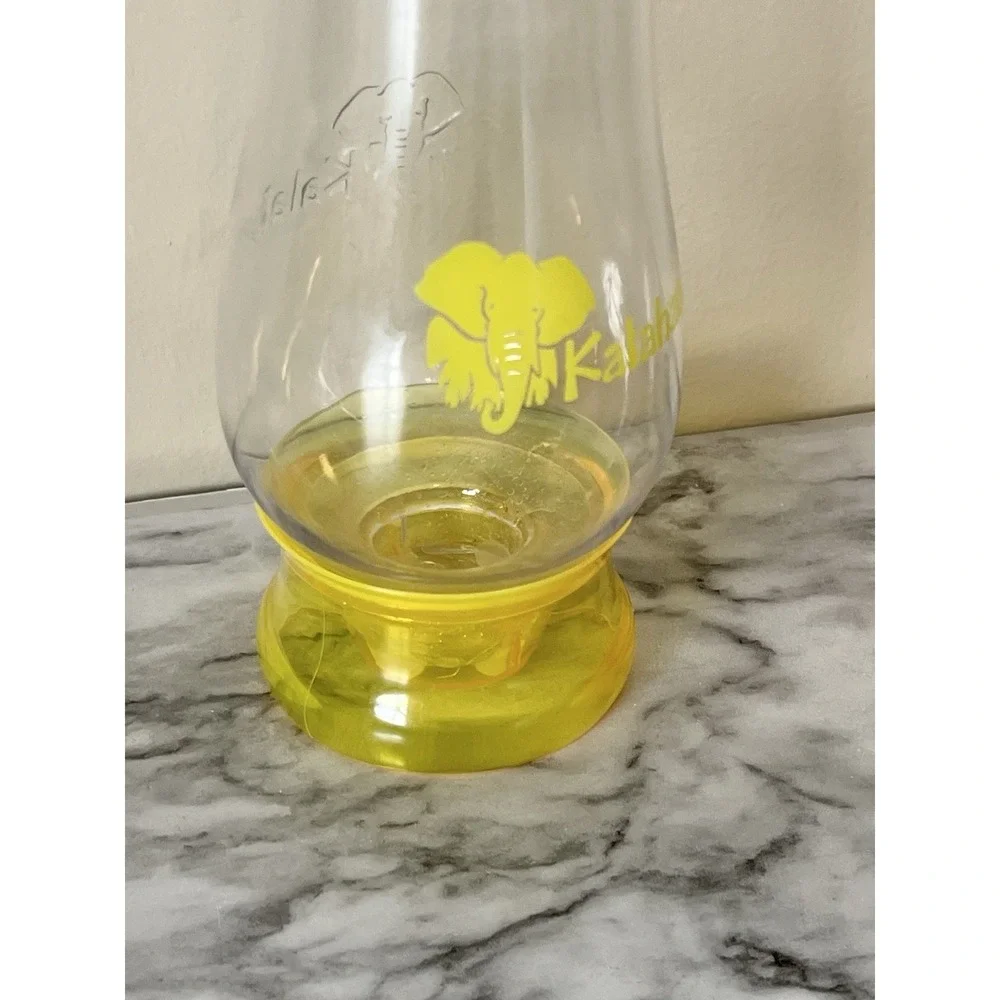 Kalahari Tall Hurricane Beverage‎ Glass Yellow 2026  Approx 10